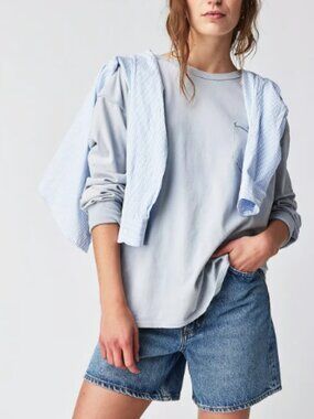 WE THE FREE PEOPLE FADE INTO YOU SLOUCHY OVERSIZED POCKET TEE TWINKLING PERRY